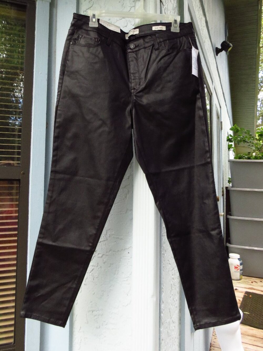 Faux Leather look Womans Pants Sanctuary Social Standard SZ 14 Skinny Ankle NWT